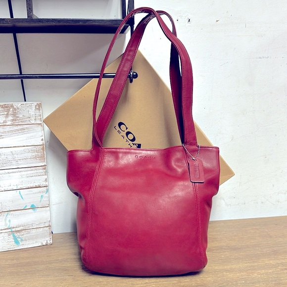 Coach *MINT OG BOX vintage Lexington burgundy red smooth leather 
